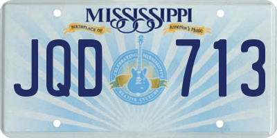 MS license plate JQD713