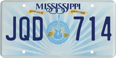 MS license plate JQD714