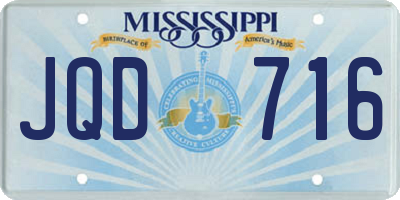 MS license plate JQD716