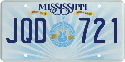 MS license plate JQD721