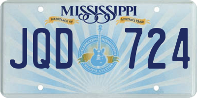 MS license plate JQD724