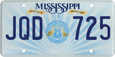 MS license plate JQD725