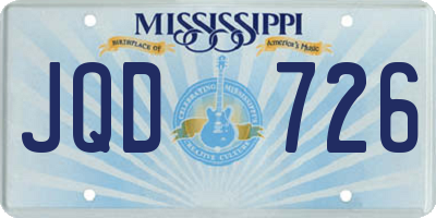 MS license plate JQD726