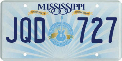 MS license plate JQD727