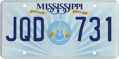 MS license plate JQD731