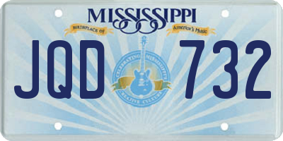 MS license plate JQD732