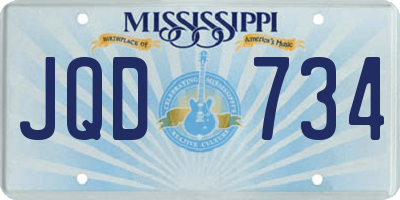 MS license plate JQD734