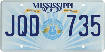 MS license plate JQD735