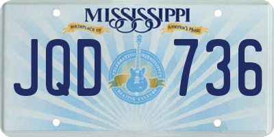 MS license plate JQD736