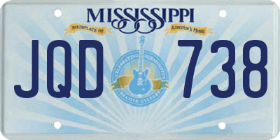 MS license plate JQD738
