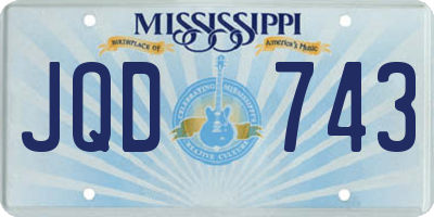 MS license plate JQD743
