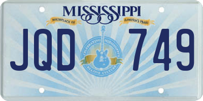 MS license plate JQD749