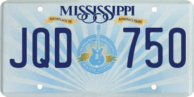 MS license plate JQD750
