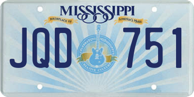 MS license plate JQD751
