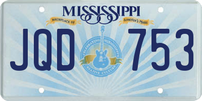 MS license plate JQD753