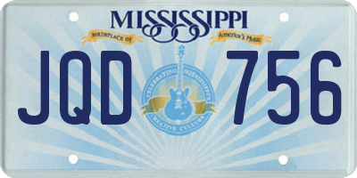 MS license plate JQD756