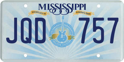 MS license plate JQD757