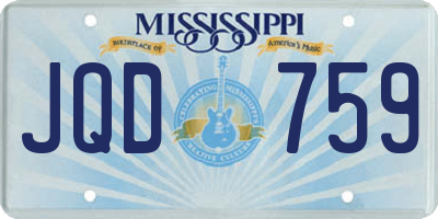 MS license plate JQD759