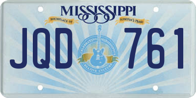 MS license plate JQD761
