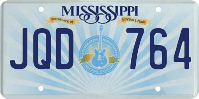 MS license plate JQD764
