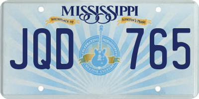 MS license plate JQD765