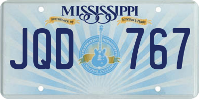 MS license plate JQD767