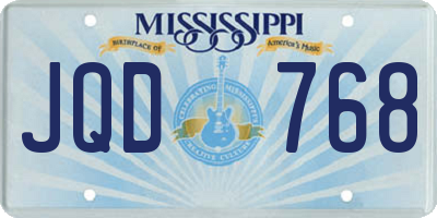 MS license plate JQD768