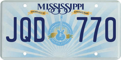 MS license plate JQD770