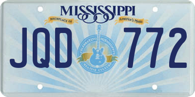 MS license plate JQD772