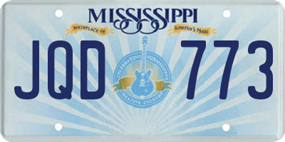 MS license plate JQD773