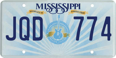 MS license plate JQD774