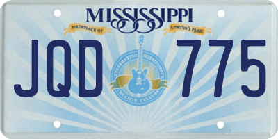 MS license plate JQD775