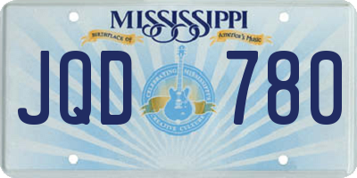 MS license plate JQD780