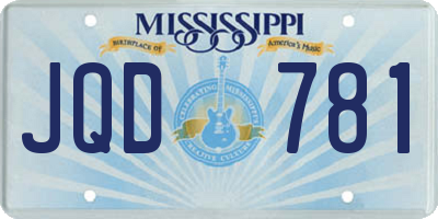 MS license plate JQD781