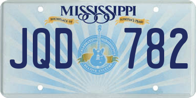 MS license plate JQD782