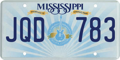 MS license plate JQD783