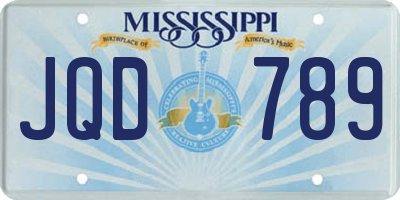 MS license plate JQD789