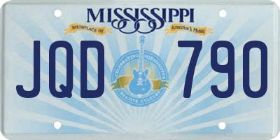 MS license plate JQD790