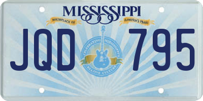 MS license plate JQD795
