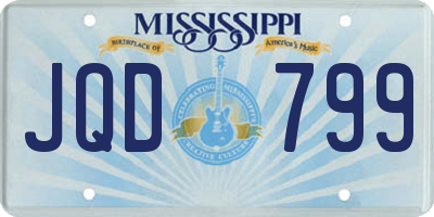 MS license plate JQD799