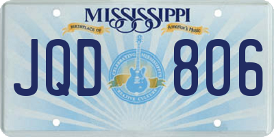 MS license plate JQD806