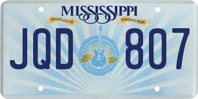 MS license plate JQD807
