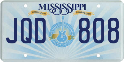 MS license plate JQD808