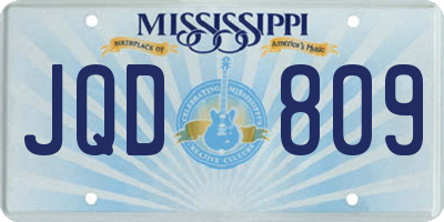 MS license plate JQD809