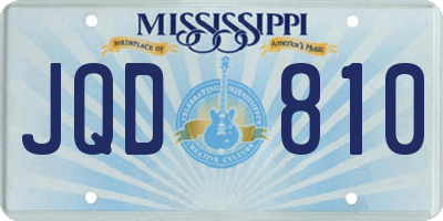 MS license plate JQD810