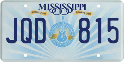 MS license plate JQD815