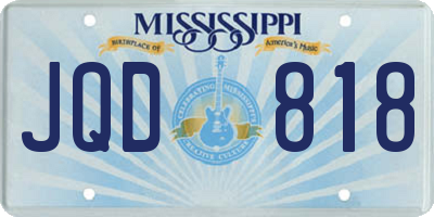 MS license plate JQD818