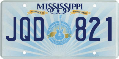 MS license plate JQD821