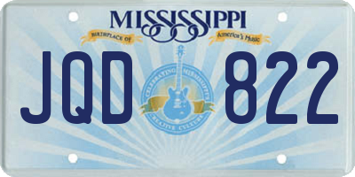MS license plate JQD822