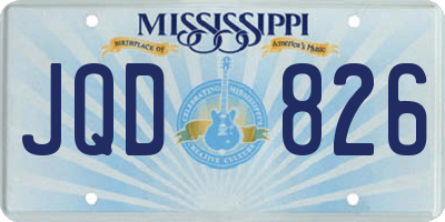 MS license plate JQD826